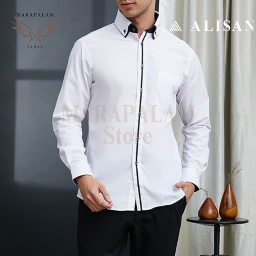 Kemeja Alisan KOMBINASI lengan panjang