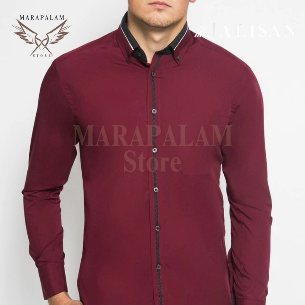 Kemeja Alisan KOMBINASI lengan panjang