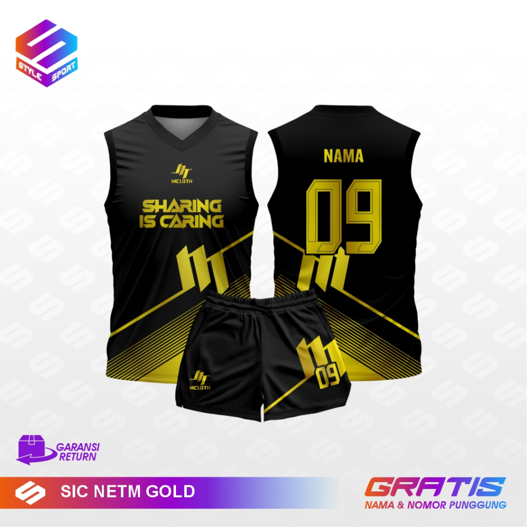 Hot Deals Style_Setelan Jersey Singlet Dewasa/Baju Olahraga Basketball/Volly Full Printing Bahan
