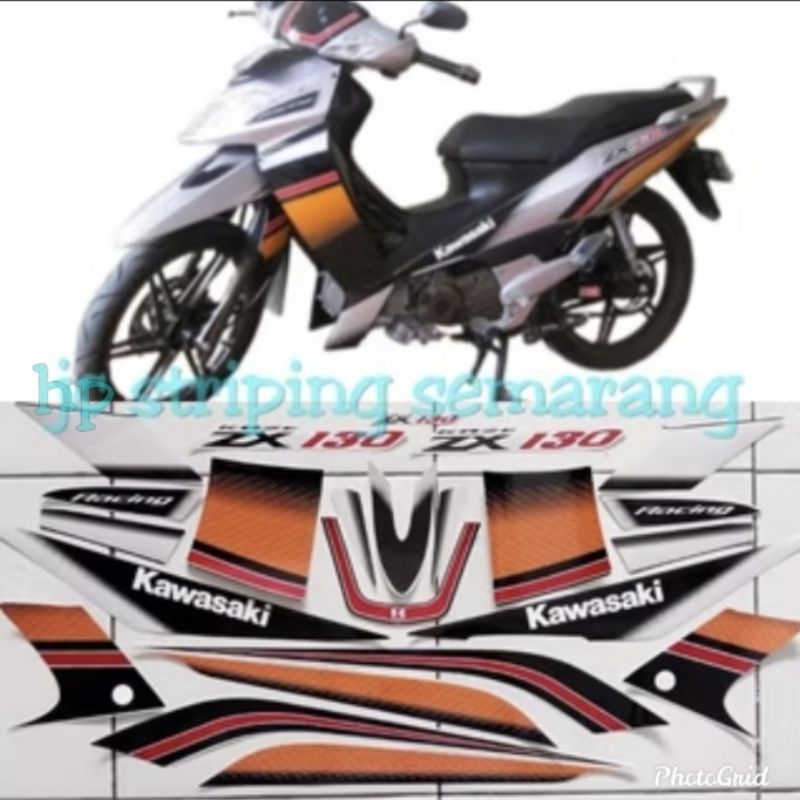 Striping Kawasaki ZX 130 VR th 2006 Abu Hitam