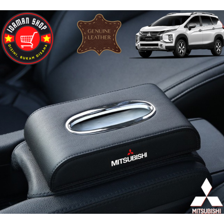 TEMPAT TISIU MOBIL MITSUBISHI XPANDER CROSS BAHAN KULIT PREMIUM - KOTAK TISU MOBIL - CAR TISSUE BOX