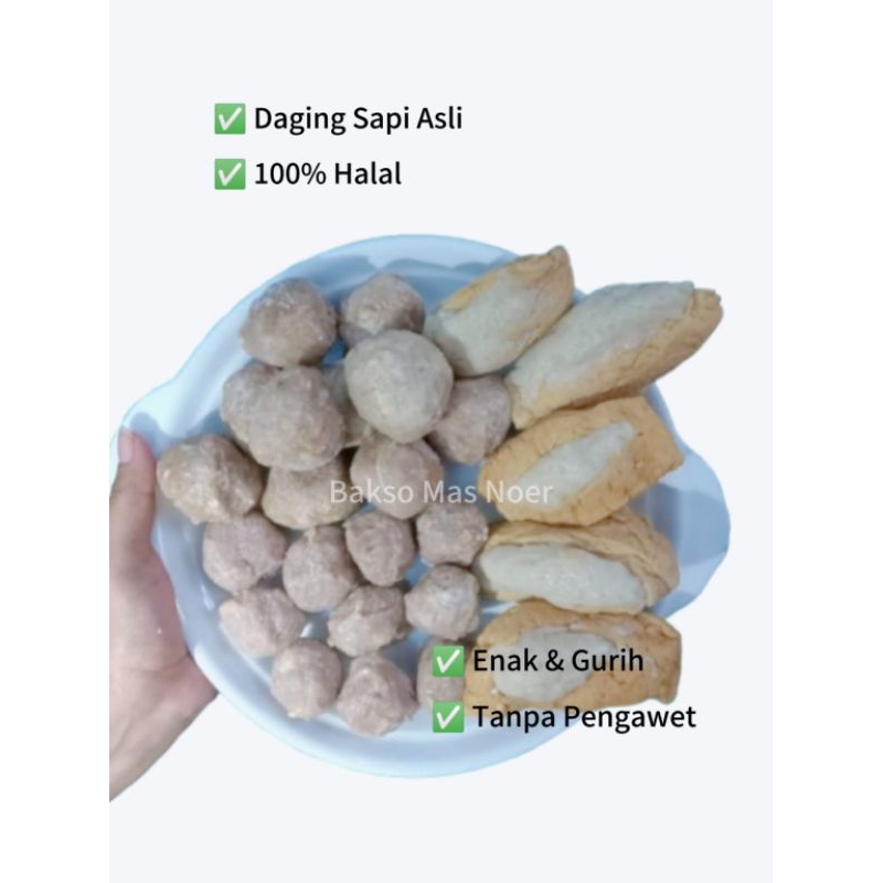

Bakso Sapi Komplit Homemade 100% Halal bonus bumbu