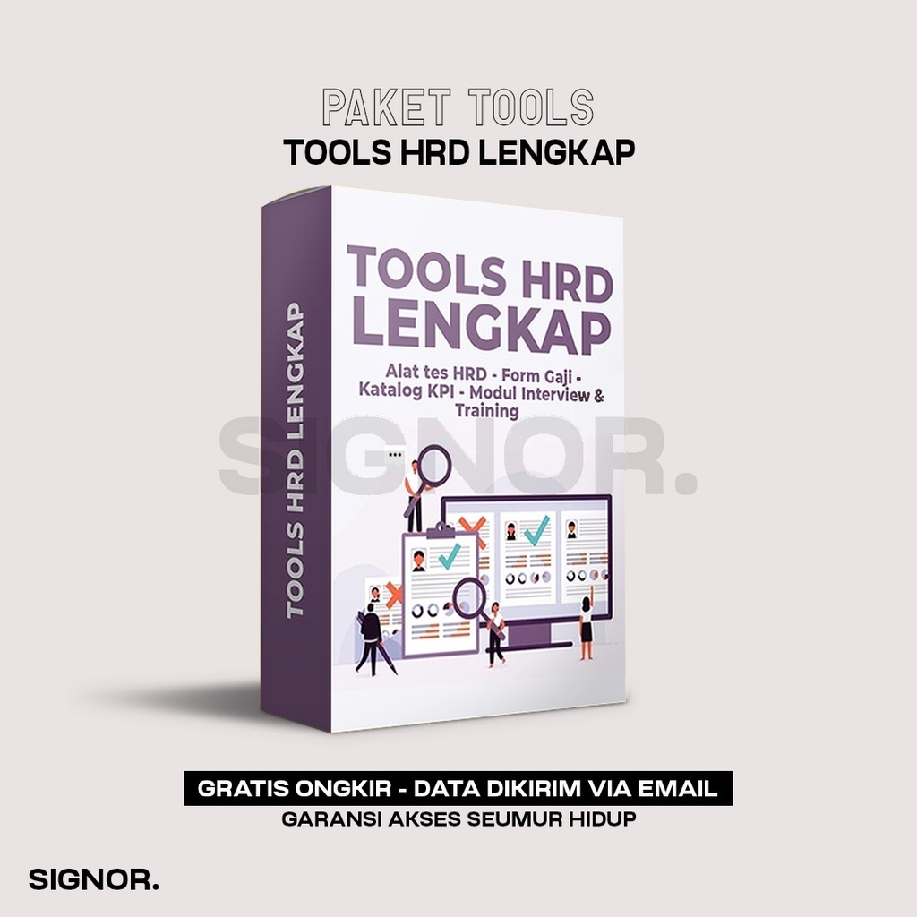 [T8381] HRD Tools - KPI + SOP HRD + Form Tabel Gaji + Modul Interview Tools