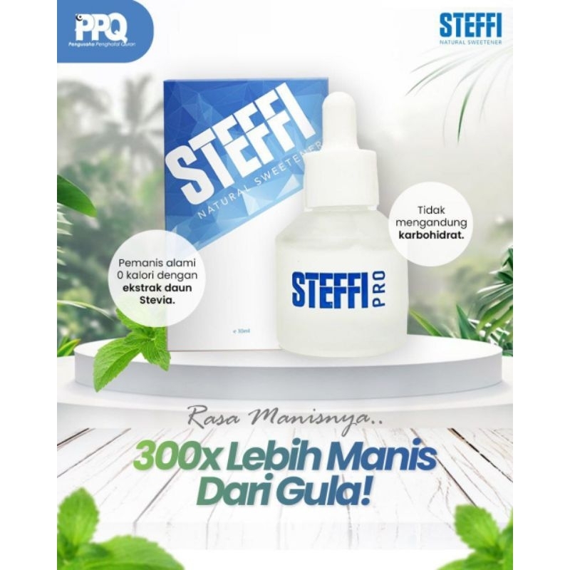 

STEFFI PRO - Stevia Tetes Nol Kalori Pemanis Alami Lebih Manis dan Sehat 30ml Halal BPOM
