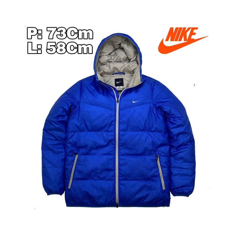 J225 Jaket Bulang Outdoor NIKE Sport Ultralight Biru  Bulu Angsa Winter Musim Dingin Hiking Pendaki 