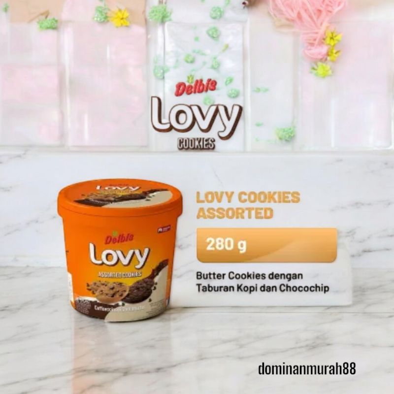 

DELBIS LOVY ASSORTED COOKIES COFFECCINO & CHOCOBUTTER BUCKET 280 GRAM / KUE LEBARAN
