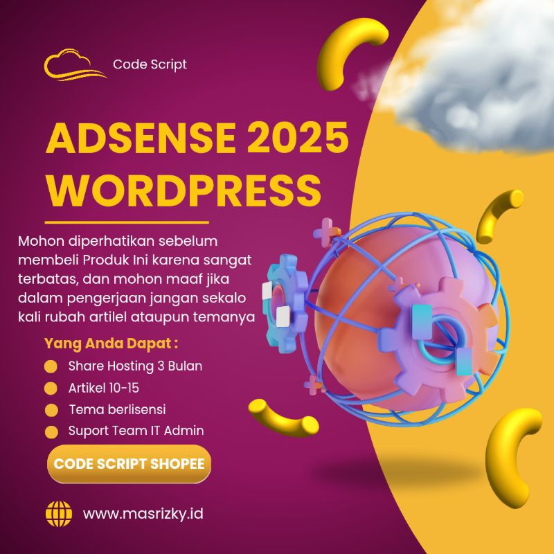 Paket Website Approve Adsense Dan Artikel Seo + Hosting