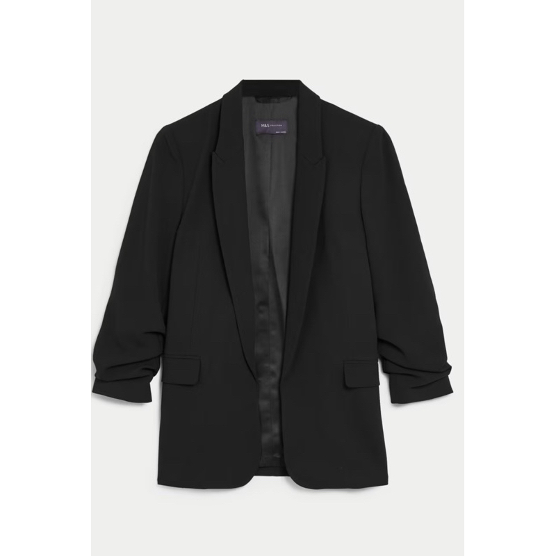 Ruched Sleeve Blazer-Marks Spencer