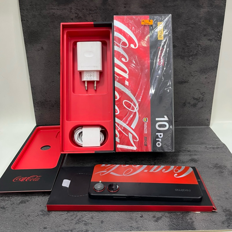 Realme 10 Pro 5G 8/256gb Coca Cola Edition Fullset Second Garansi Resmi