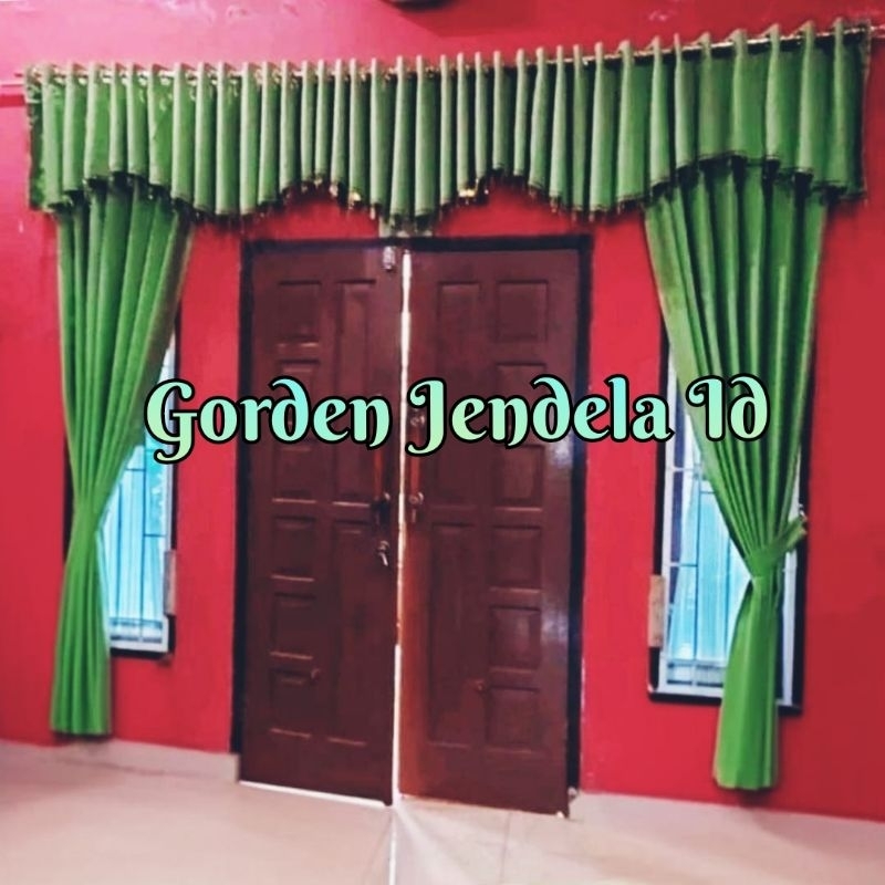 SATU SET GORDEN JENDELA PINTU PONI PISAH HORDENG BLACKOUT IMPORT LEBAR 3 METER PANJANG 270 CM