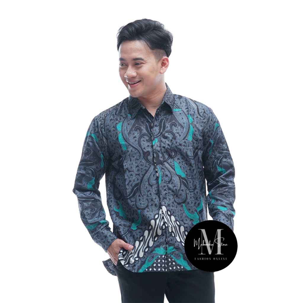 Kmja Batik Terbaru 2025 Krmeja Cowok Tunangan Bju Natik Kemeja Batik Pria Pakaian Atasan Batik Lamar
