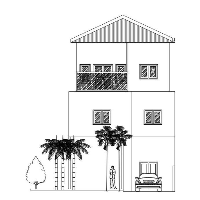 PAKET DENAH TAMPAK DAN POTONGAN (AUTOCAD DESIGN)