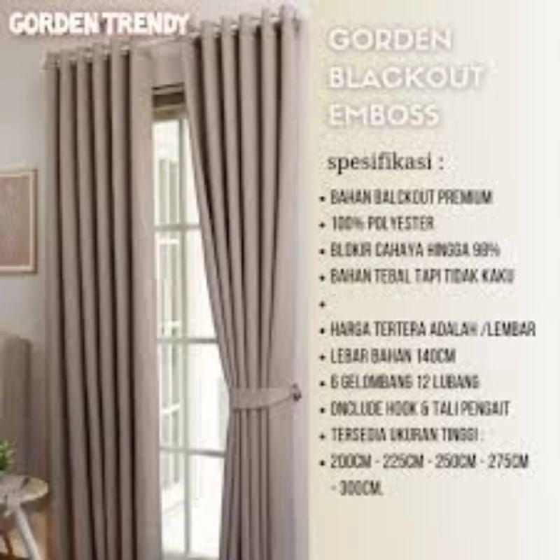 GORDEN JENDELA GORDEN PINTU GORDEN BLACKOUT POLOS TEBAL
