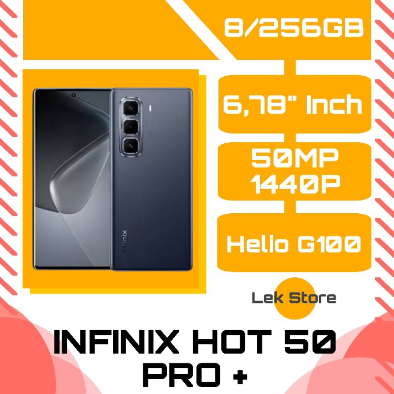 INFINIX HOT 50 PRO PLUS + RAM 8/256GB - GARANSI RESMI - FREE AKSESORIS - HANDPHONE - SMARTPHONE
