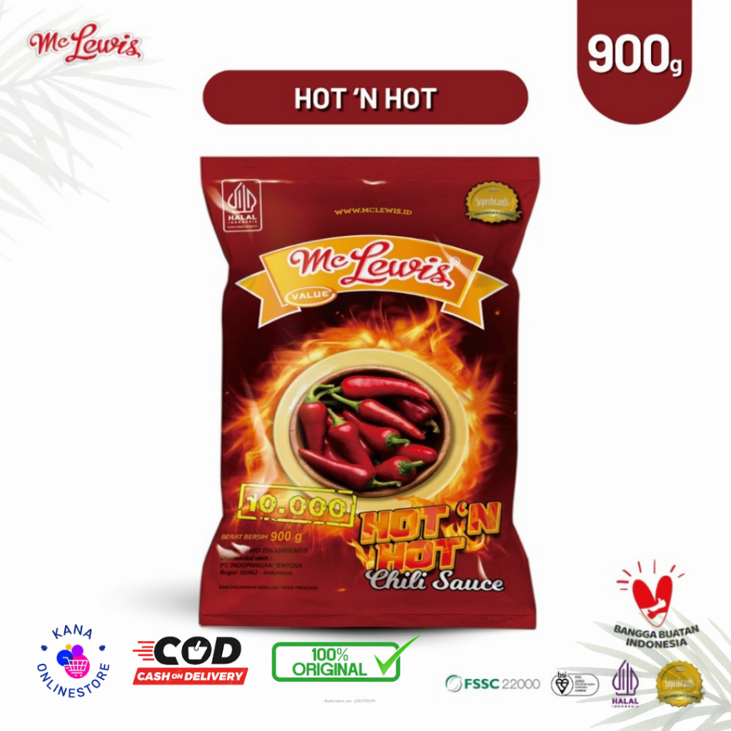 

Mc Lewis HOT n HOT Chili Sauce 900 Gr- New Product -