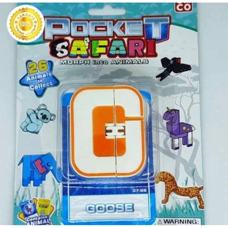 EMCO POCKET SAFARI GOOSE G HURUF G ALPHABET G ORIGINAL ANGSA BEBEK  mainan PREMIUM GOOSE DIKIRIM SES