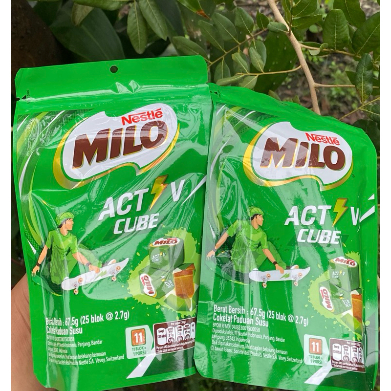 

Nestle Milo ACT Cube Berat Bersih - 67.5g (25 blok @ 2.7g)