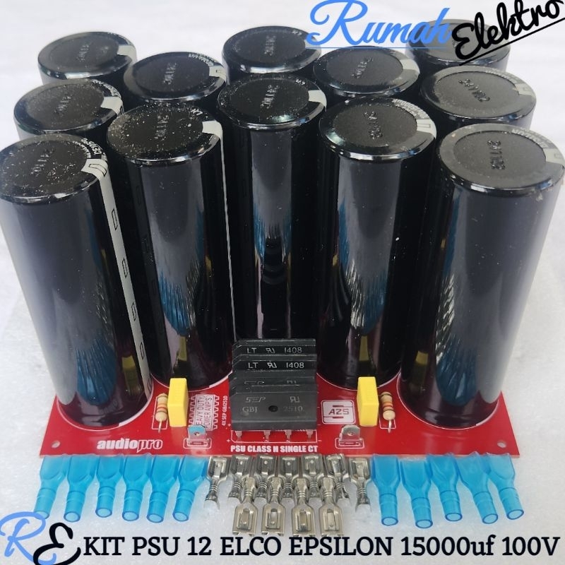 KIT PSU 12 ELCO EPSILON 15000uf 100V CLASS H SINGLE CT LENGKAP BERKUALITAS