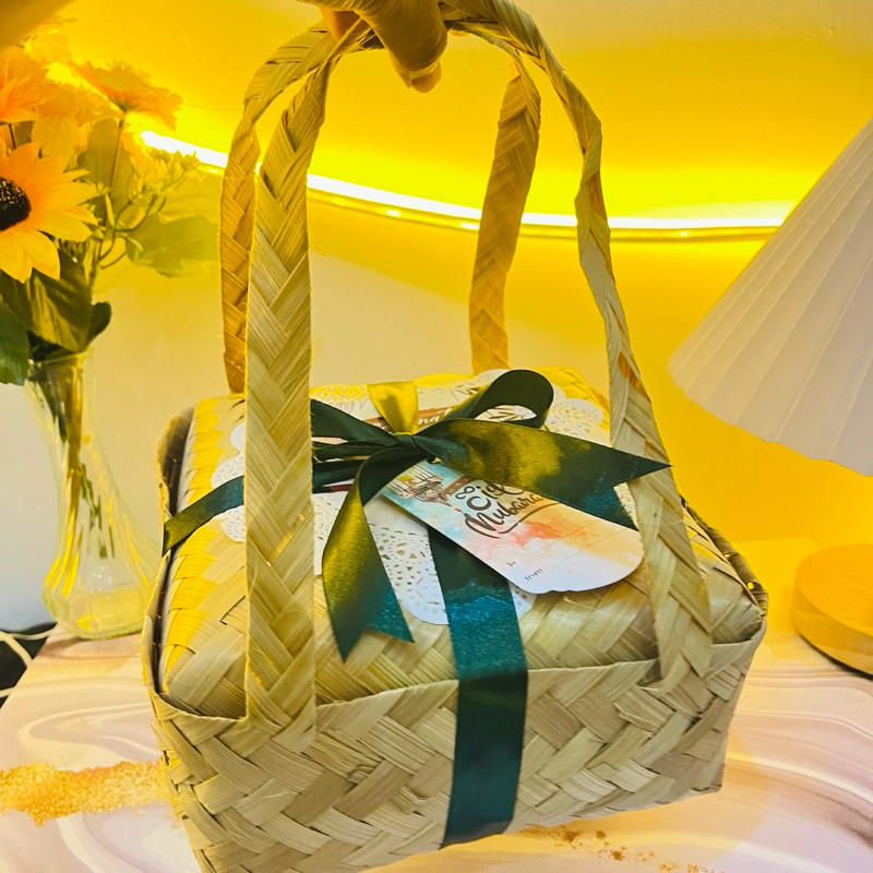 BestPromo Hampers Kue Kering Lebaran Estetik/Hampers Eid Kemasan Besek