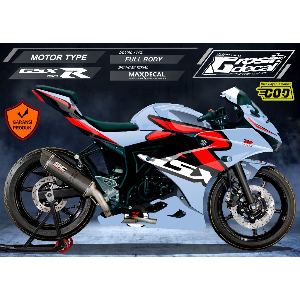Sticker Stiker Suzuki GSX 150 R Full body Bebas Reques