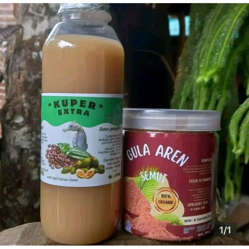 Kuper kuper extra kuda laut 1 liter  + gula aren semut toples