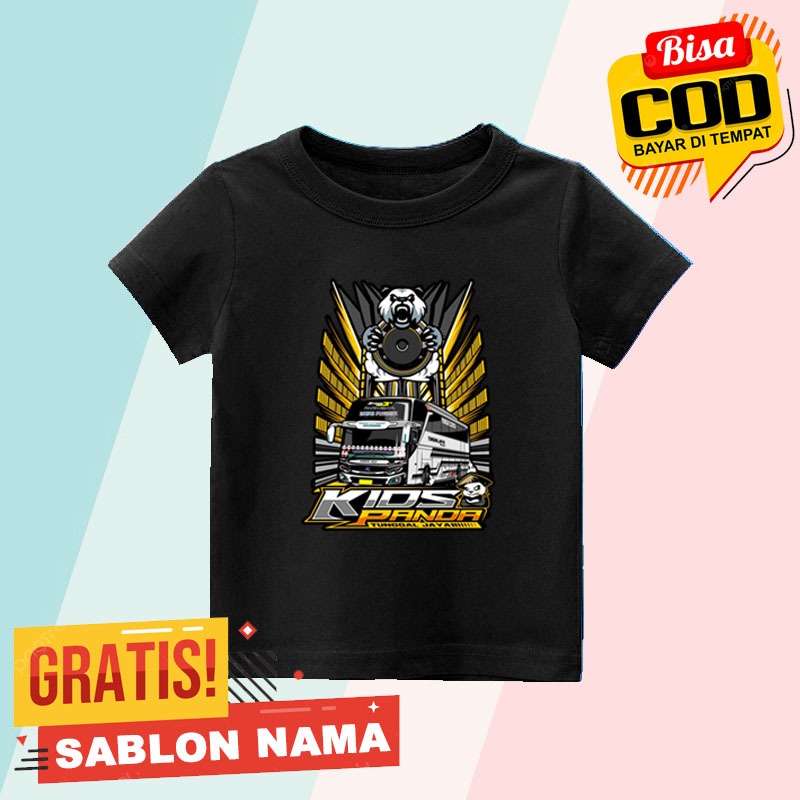 Baju Kaos Anak Kids Panda Tunggal Jaya / Kaos Anak Laki Laki & Perempuan Custom Nama Kids Panda Tung