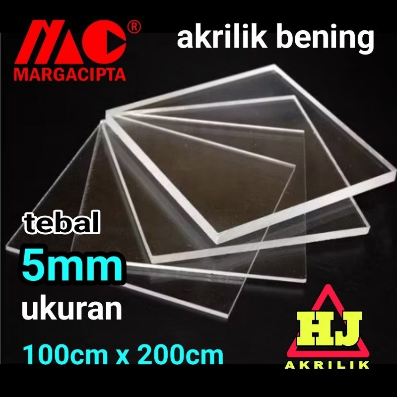 

akrilik 5mm bening 100 x 200 akrilik lembaran marga cipta