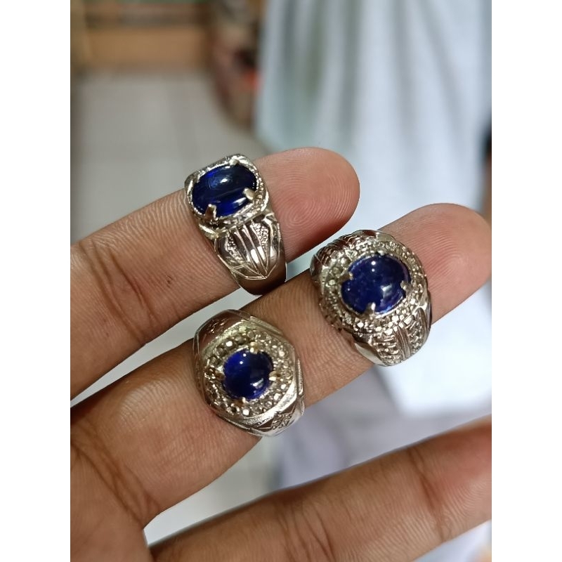 cincin batu blue safir asli