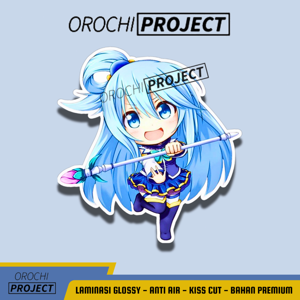 

Sticker Stiker Anime KONOSUBA God’s Blessing on This Beautiful World Chibi Series Head Cute Kawai Vinyl Glossy Anti Air HP Laptop Tumbler Motor Helm