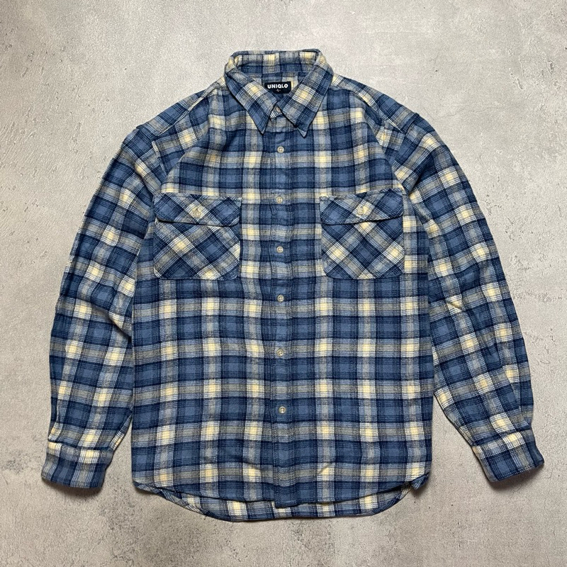 Kemeja Flanel Wool Uniqlo Size XXL 2