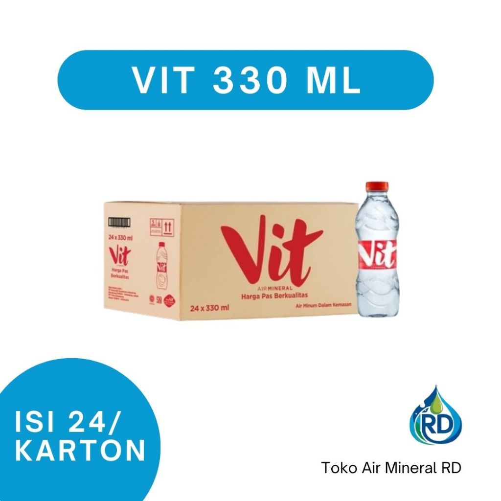 

Air Minum Mineral Vit Botol 330 Ml 1 Dus Isi 24