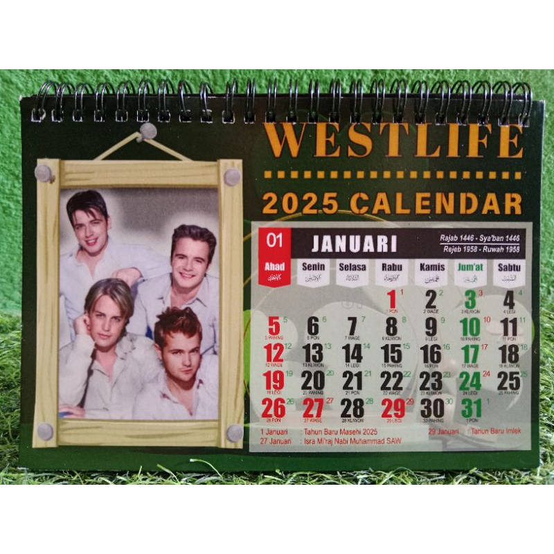 

KALENDER MEJA WESTLIFE 2025 UNOFFICIAL