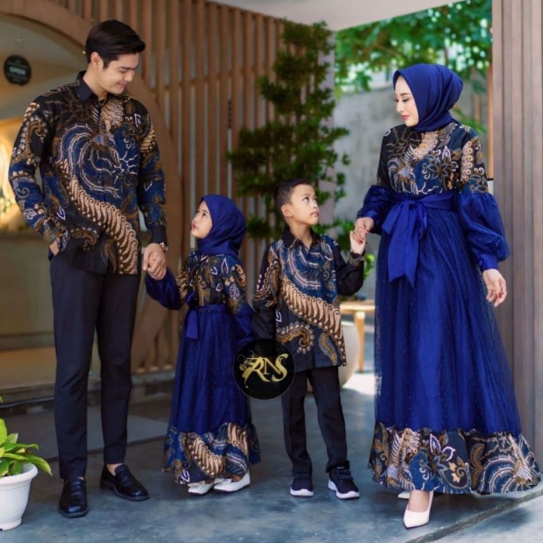 Batik Couple Keluarga Gamis Modern Gamis anak Couple Ibu Baju Couple Lebaran
