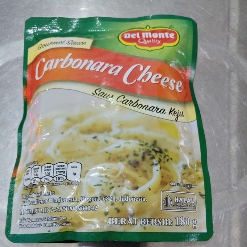 

Delmonte saus carbonara keju 180g