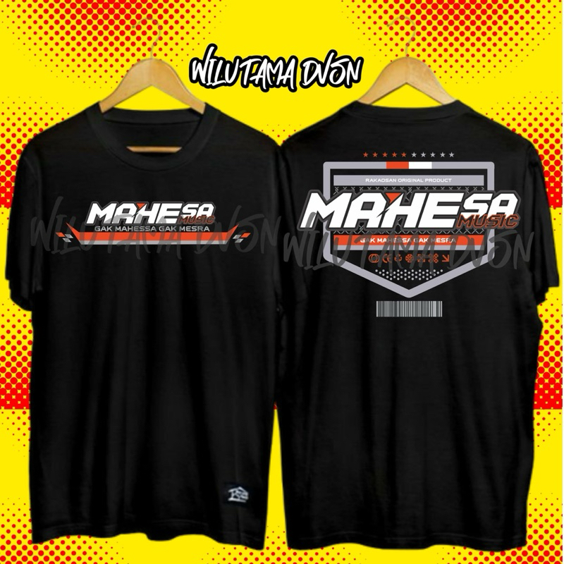 Kaos Mahesa Music oren 2 free stiker-Jandhut baju dangdut koplo ageng music soraya alrosta mahesa mu