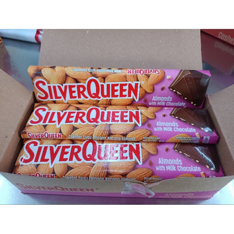 

Coklat Silverqueen Valentine mente almond 55g