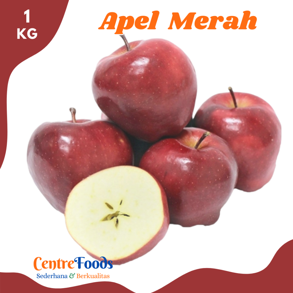 

APEL Merah - Buah Apel Merah Import Fresh | 1.000gr [ Harga Per KG ]