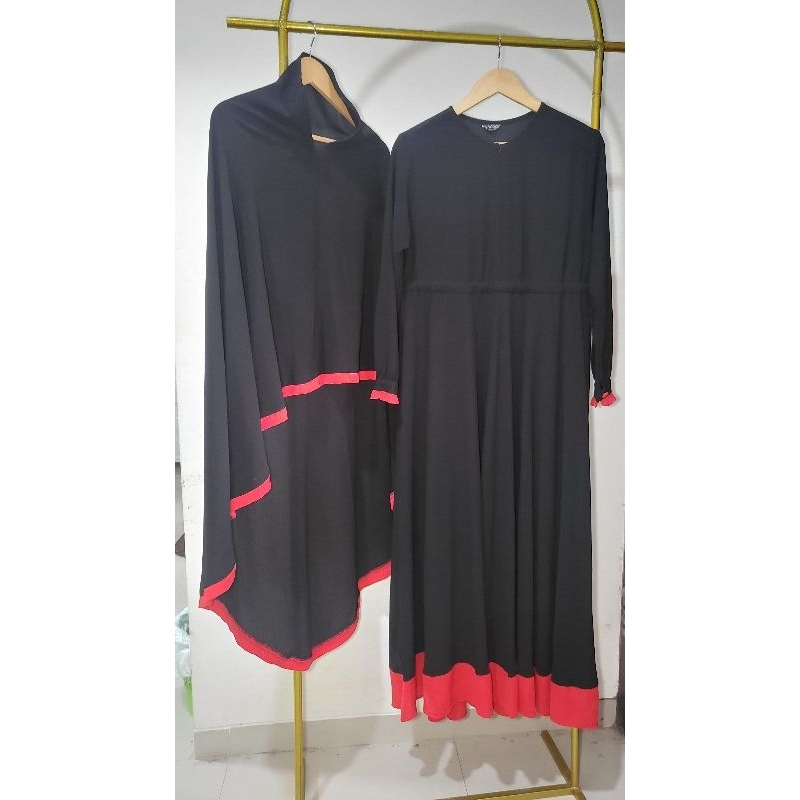 Gamis set Khimar by Virgo Preloved