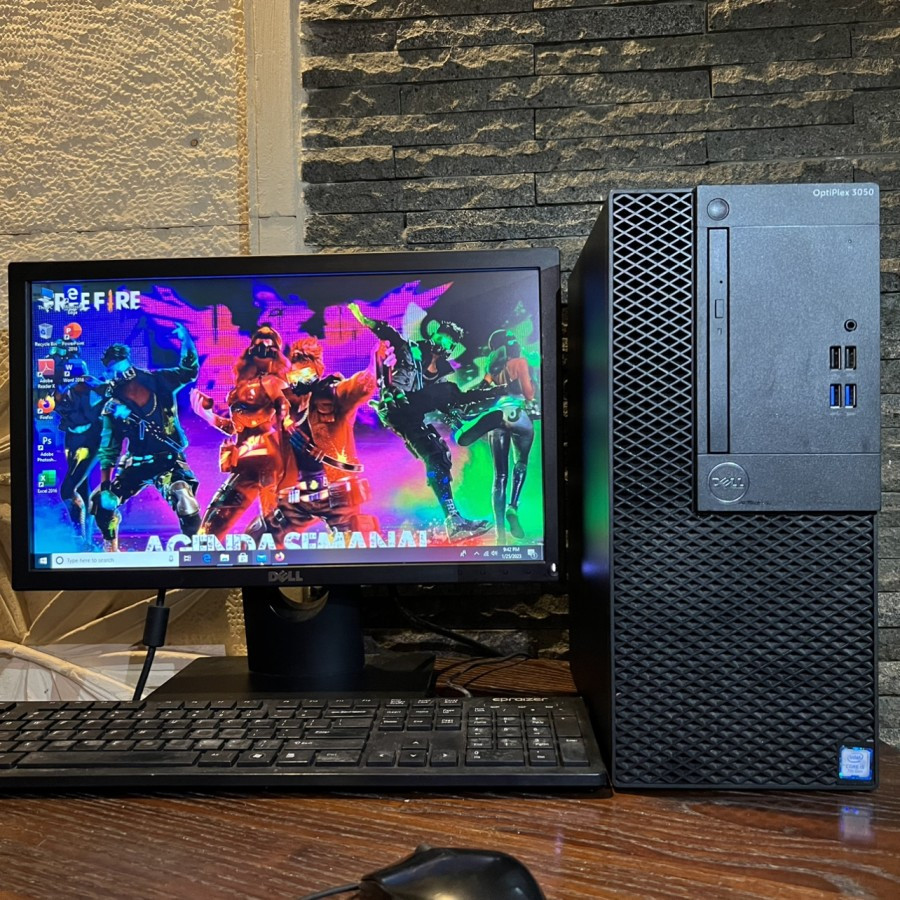 Komputer Core i5 dell optiplex 3050 Ram 8gb SSD 256GB Fullset Monitor