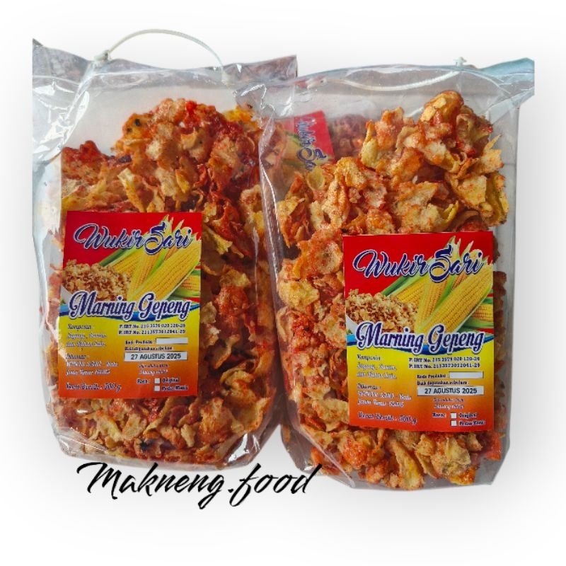 

KERIPIK EMPING JAGUNG PEDAS MANIS 300Gram | MARNING GEPENG