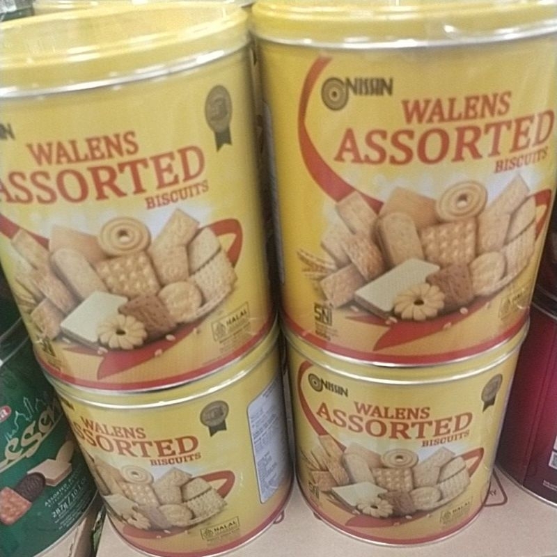 

biskuit Nissin walens assorted 600 gr kaleng