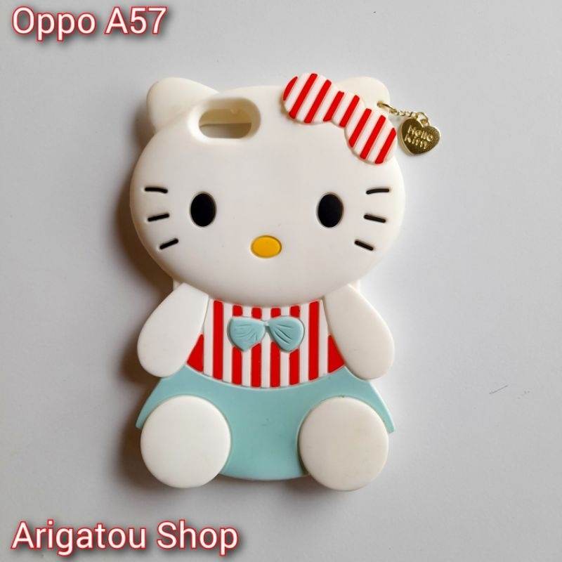 Oppo A57 Case Softcase Boneka 3D Karakter Hello Kitty