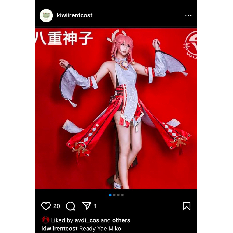 WTS COSTUME YAE MIKO + WIG (bonus)