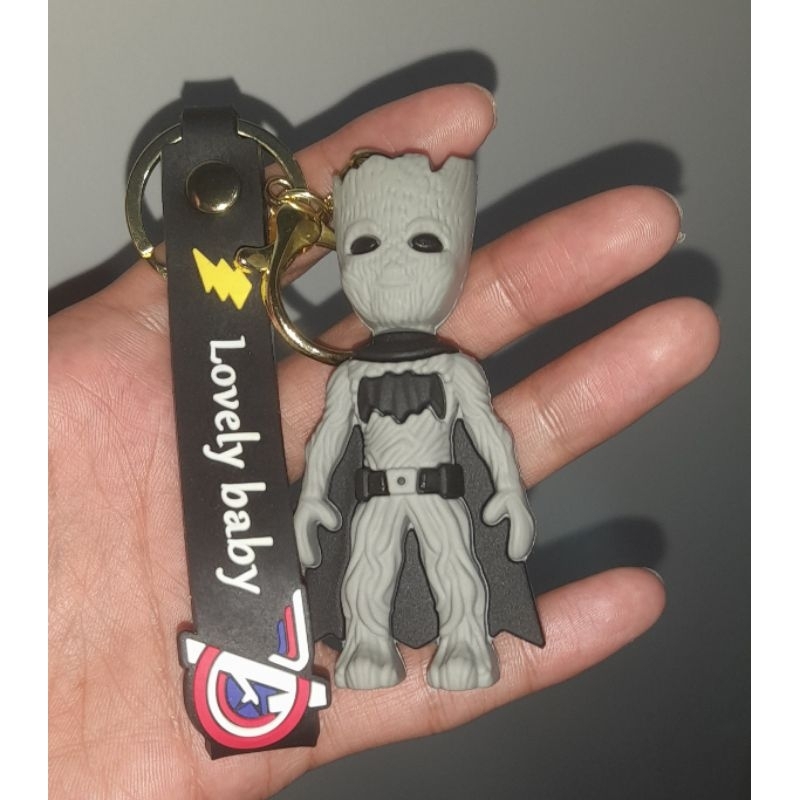 gantungan kunci baby groot | keychain baby groot | gantungan kunci karakter lucu