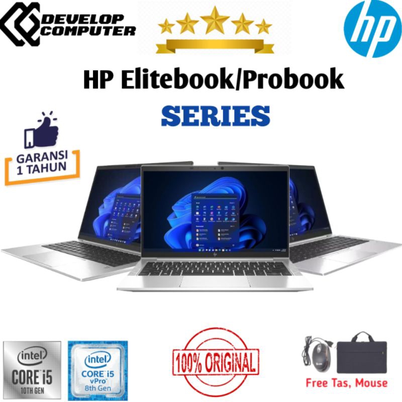 Laptop Hp elitebook/Probook Intel Core i5/i7 Ram 16GB  MULUS BERGARANSI