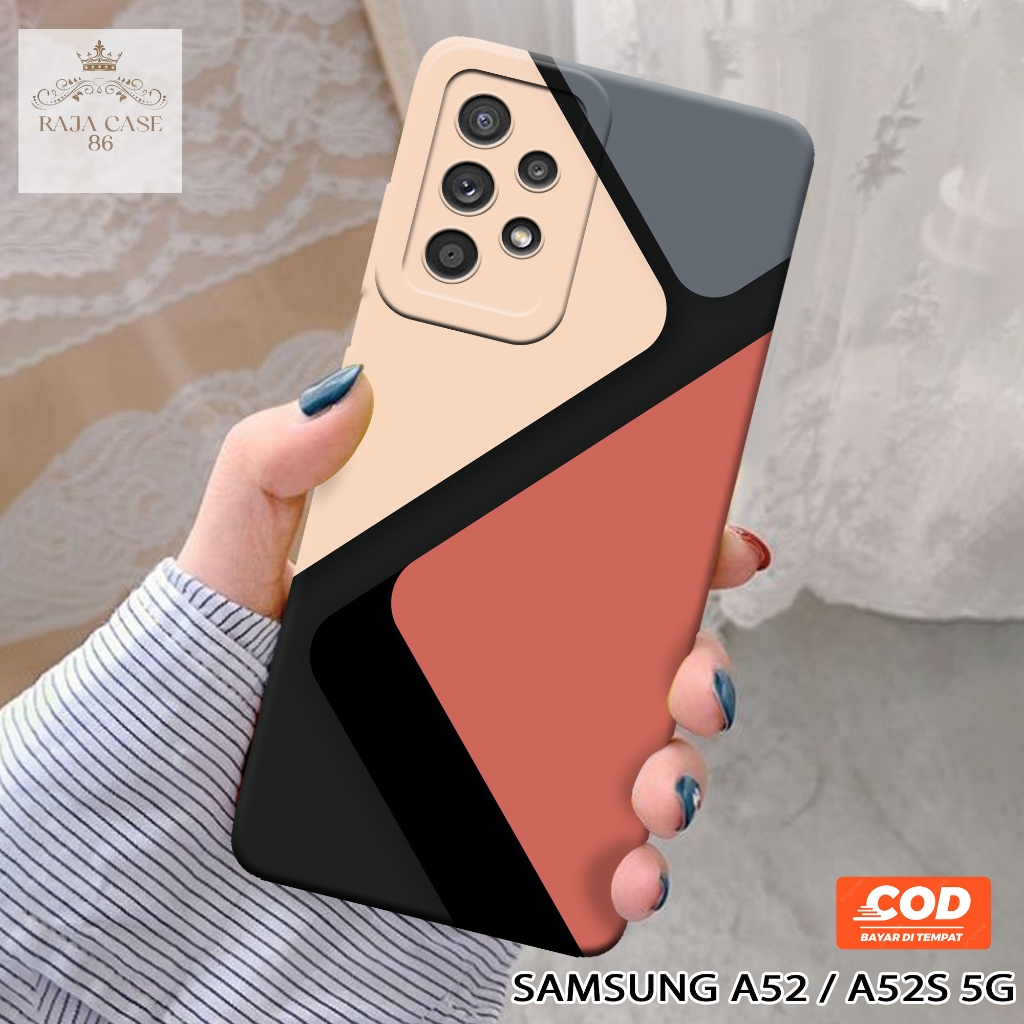Softcase Samsung Galaxy A52 5G / A52s 5G - Rajacase - Case Samsung A52 5G - Motif Case Abstrak - Cas