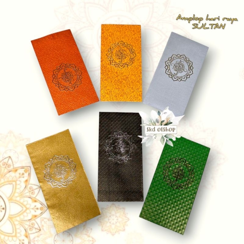 

Amplop lebaran Amplop hari raya idulfitri SULTAN premium poly embos HK uk L panjang isi 10 lembar