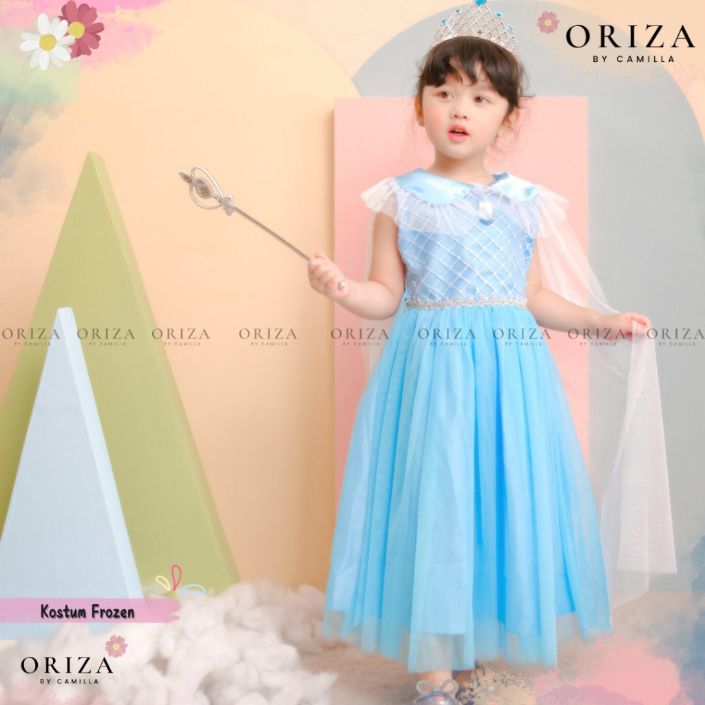 Gaun Frozen Anak/Gaun Pesta Anak/Gaun Cosplay Frozen