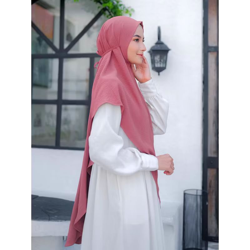 PRELOVED comfy khimar soft teracotta dressbyairin / dba/ aibaya studio