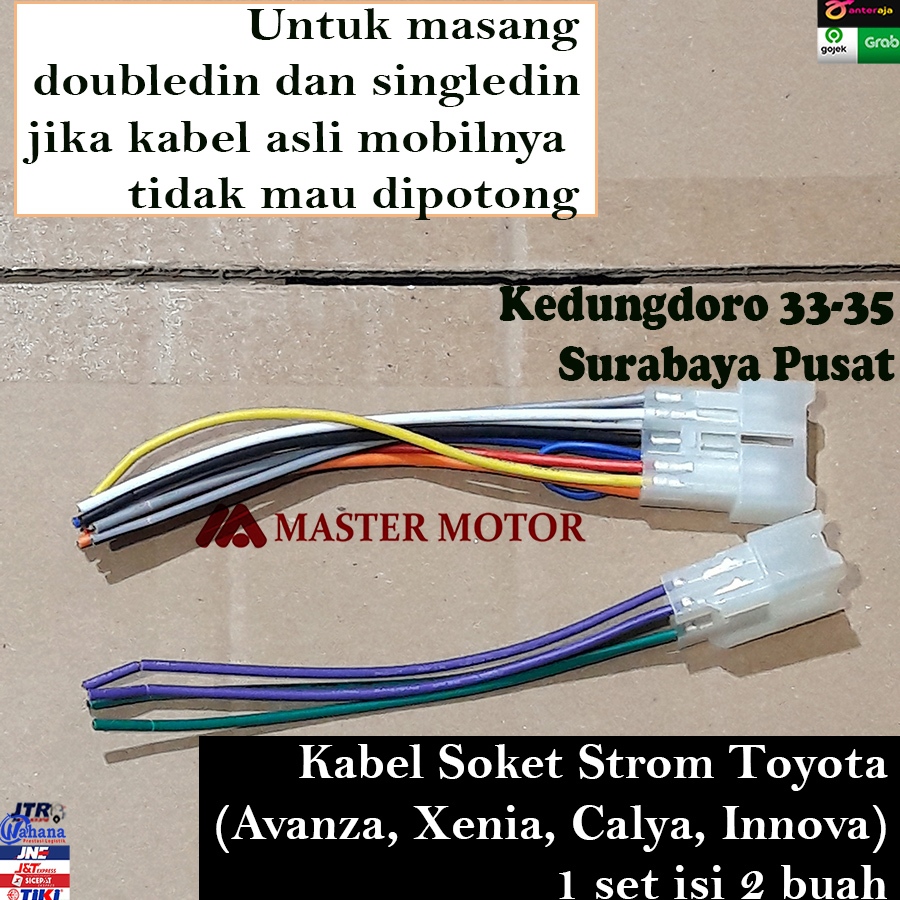 Kabel Soket TOYOTA Avanza Xenia Calya Ayla Innova Agya Setrum Headunit Tape Mobil